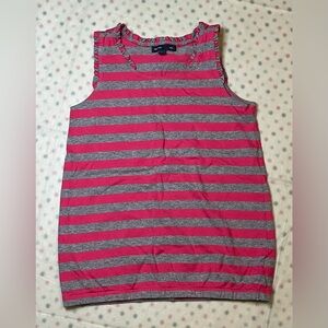 🌟❣️4/$10❣️🌟GAP Kids Sz 8 Pink and Gray Striped Tank Top